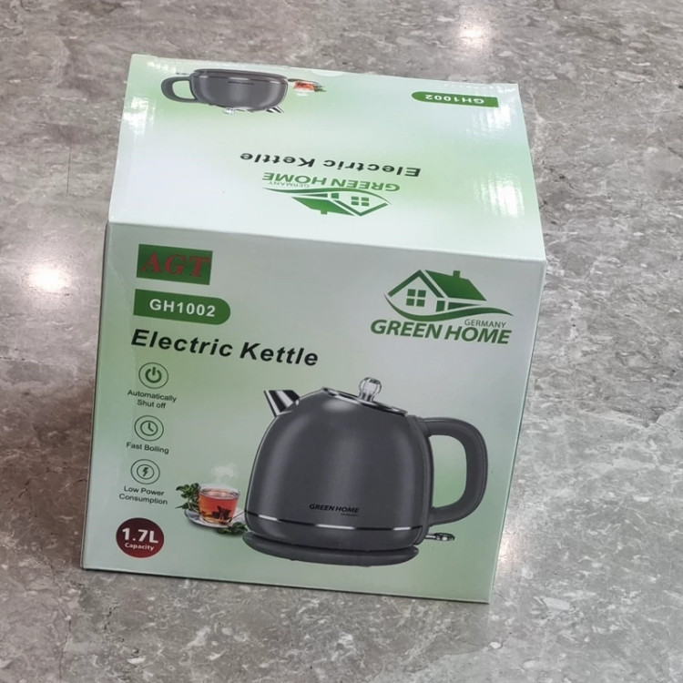 کتری برقی استیل گرین هوم 1.7 لیتری دو جداره