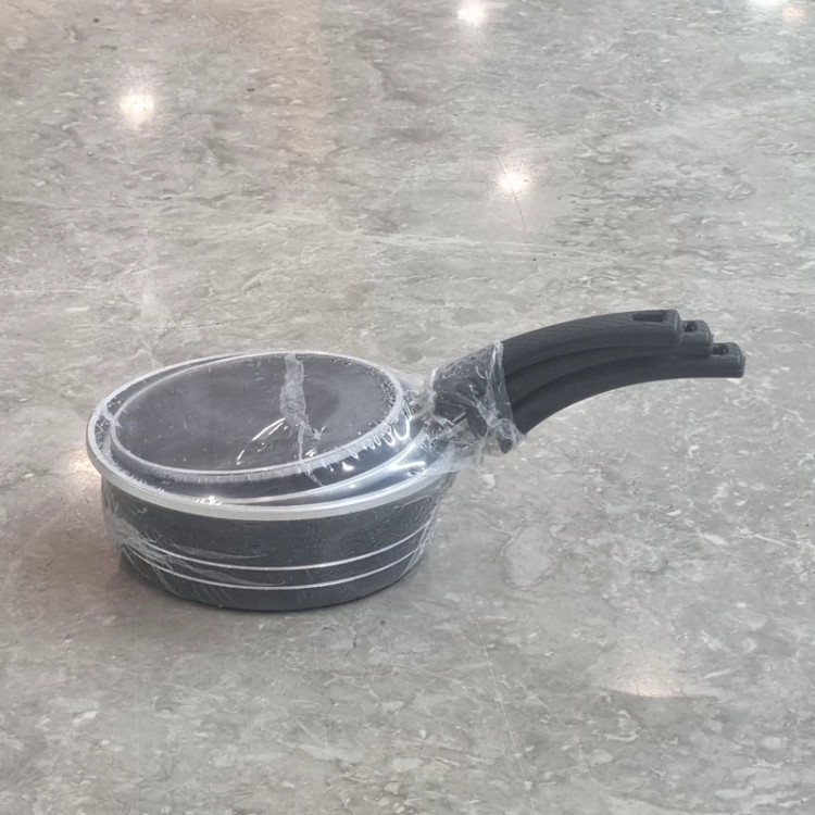 ماهیتابه 3 تکه دانشجویی لب چدن تک دسته گرانیتی